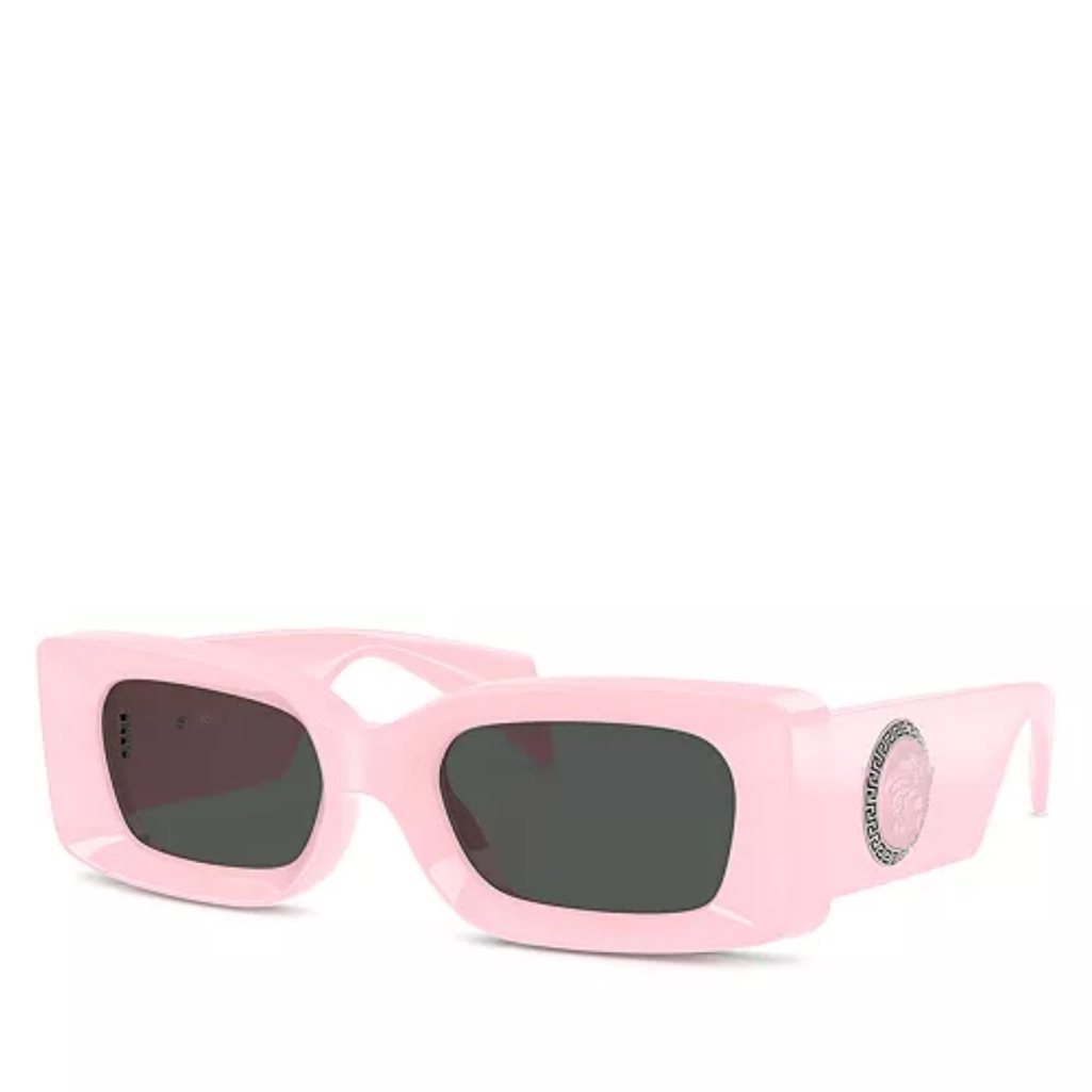 Versace Rectangular Sunglasses, 52mm